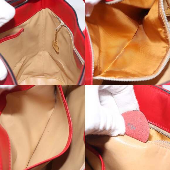 CELINE Hand Bag Red Gold - Picture 12 of 12